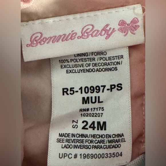 Bonnie Baby Pastel Plaid Ruffle Dress Size 24M Pink Green Easter Spring - Picture 2 of 7